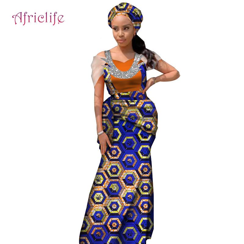 Ethnic Clothing Elegant Lady Traditional Dresses One Pcs Gifted Headwrap Dishiki African Women Clothes Plus Size Print WY7307
Ethnic Clothing Elegant Lady Traditional Dresses One Pcs Gifted Headwrap Dishiki African Women Clothes Plus Size Print WY7307