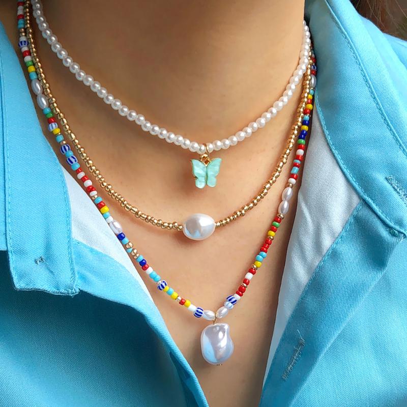 Pendant Necklaces Bohemian Colorful Beaded Butterfly Necklace Women Girls Baroque Pearl Hippie Summer Jewelry Bijoux
Pendant Necklaces Bohemian Colorful Beaded Butterfly Necklace Women Girls Baroque Pearl Hippie Summer Jewelry Bijoux