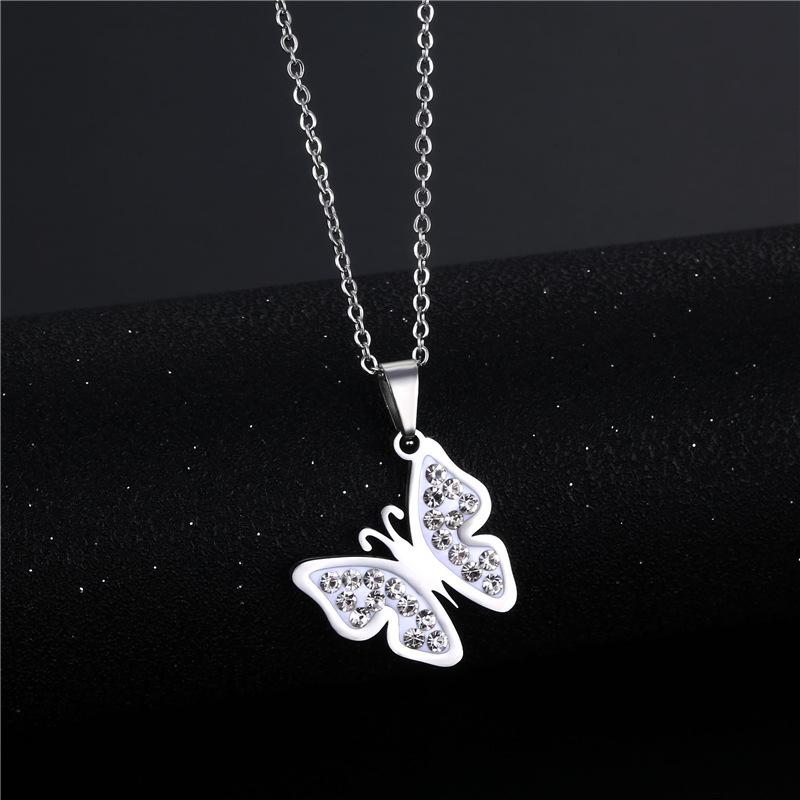 Pendant Necklaces 2021 Fashion Stainless Steel Crystal Butterfly Charm Jewelry Full Rhinestone Necklace For Women
Pendant Necklaces 2021 Fashion Stainless Steel Crystal Butterfly Charm Jewelry Full Rhinestone Necklace For Women