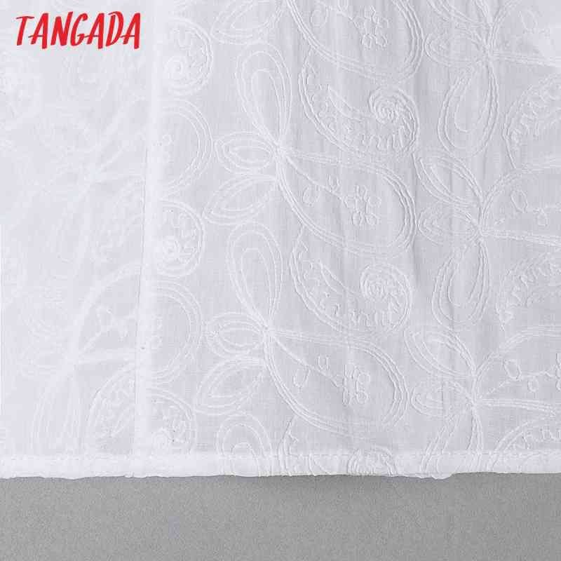 Women Oversized Embroidery Romantic Blouse Long Sleeve Chic Female Shirt Tops 6H7 210416