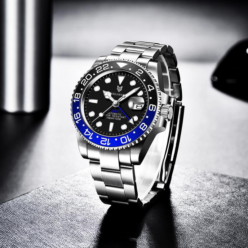 Wristwatches FeelNever 2021 Luxury Mechanical Mens Wristwatch 316L Stainless Steel Clock Male 100M Waterproof Automatic Watches, Black blue
Wristwatches FeelNever 2021 Luxury Mechanical Mens Wristwatch 316L Stainless Steel Clock Male 100M Waterproof Automatic Watches, Black blue