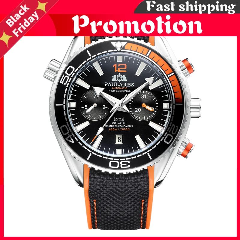 Wristwatches Automatic Self Wind Mechanical Canvas Rubber Strap Orange Blue Red Multifunction Date Month Men Sport Watch, Slivery;brown
Wristwatches Automatic Self Wind Mechanical Canvas Rubber Strap Orange Blue Red Multifunction Date Month Men Sport Watch, Slivery;brown