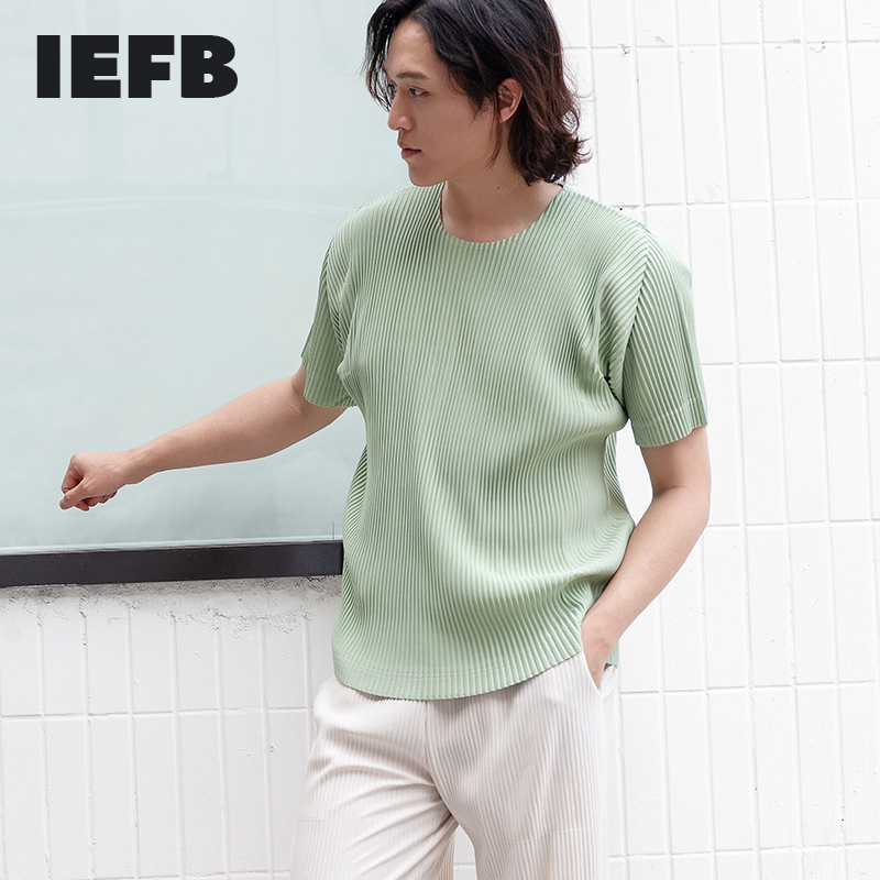 IEFB Japanese Streetwear Pleated Men's Polo Shirt O-neck Pullover Fashion Casual Loose High Quality Green Fashion Tops 210524, Apricot
IEFB Japanese Streetwear Pleated Men's Polo Shirt O-neck Pullover Fashion Casual Loose High Quality Green Fashion Tops 210524, Apricot