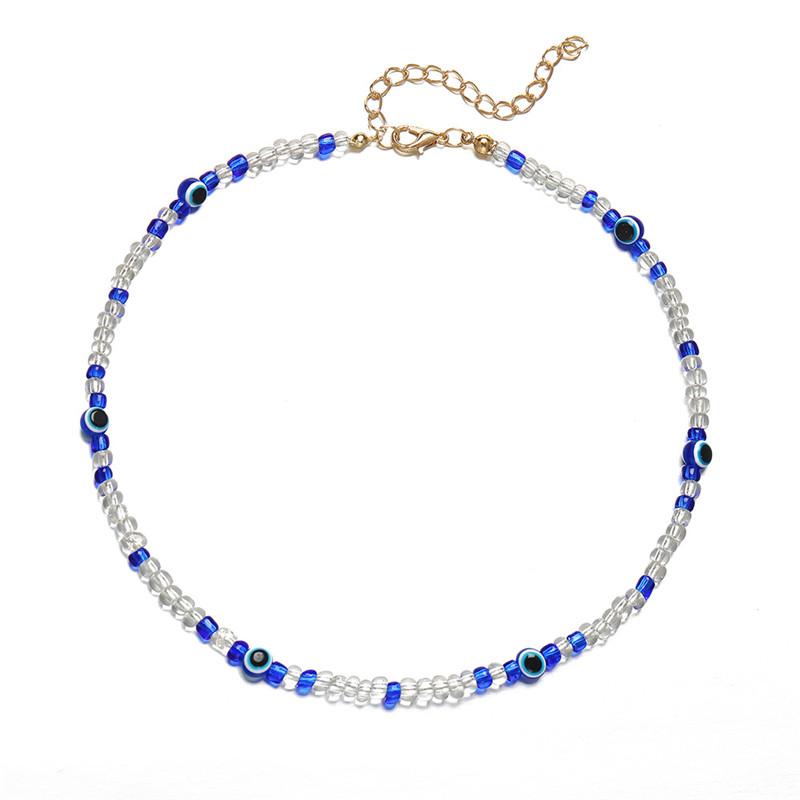 Chokers Blue Eye Beaded Choker Necklaces For Women Girl Glass Beads Necklace Boho Party Jewelry
Chokers Blue Eye Beaded Choker Necklaces For Women Girl Glass Beads Necklace Boho Party Jewelry