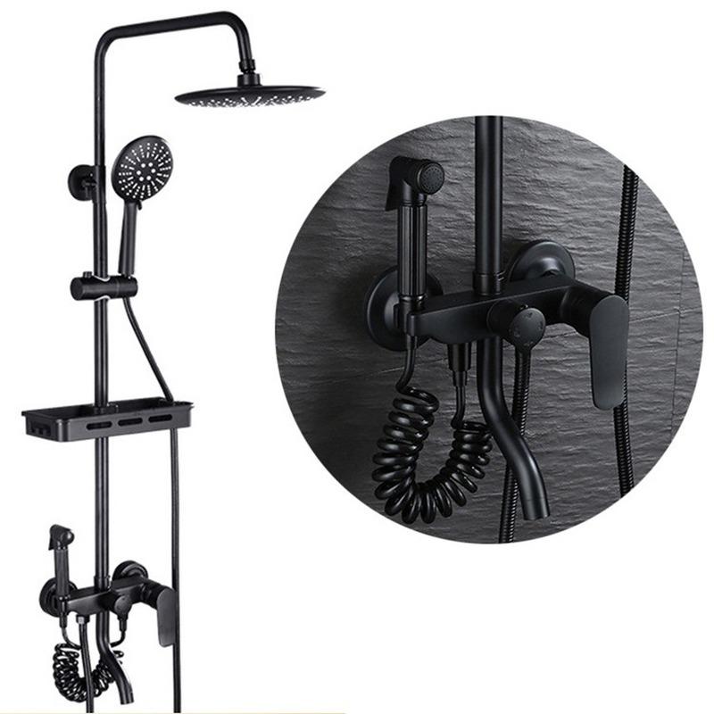 Bathroom Shower Sets Copper And Black Four-speed Faucet Nozzle Set Rain Bath Household
Bathroom Shower Sets Copper And Black Four-speed Faucet Nozzle Set Rain Bath Household