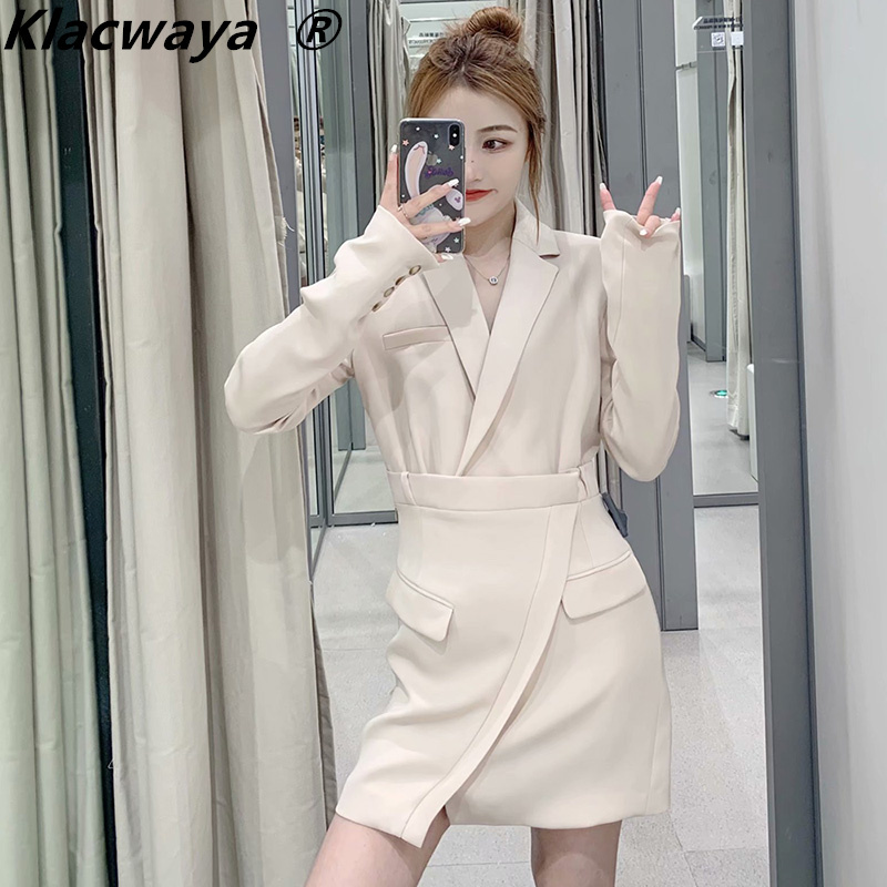 Za Mini Blazer Dress Women Elegant Spring Long Sleeve Short Dresses Ladies Fashion Office Wear Formal 210521, Beige
Za Mini Blazer Dress Women Elegant Spring Long Sleeve Short Dresses Ladies Fashion Office Wear Formal 210521, Beige