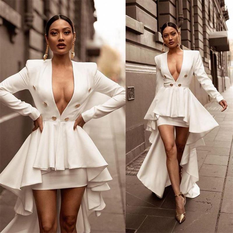 Casual Dresses Deep V-neck Elegant Party Prom Dress Women 2021 Autumn Ruffled Skirt Satin Long-sleeved Evening Irregular, Black;gray
Casual Dresses Deep V-neck Elegant Party Prom Dress Women 2021 Autumn Ruffled Skirt Satin Long-sleeved Evening Irregular, Black;gray