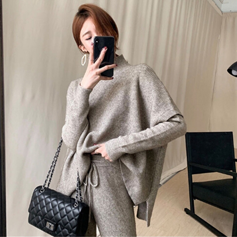 Winter Women Set Warm Knitted Turtleneck Loose Sweater + Vest High Waist Wide Leg Pants 3pcs Fashion Suit 210520, Picture color
Winter Women Set Warm Knitted Turtleneck Loose Sweater + Vest High Waist Wide Leg Pants 3pcs Fashion Suit 210520, Picture color