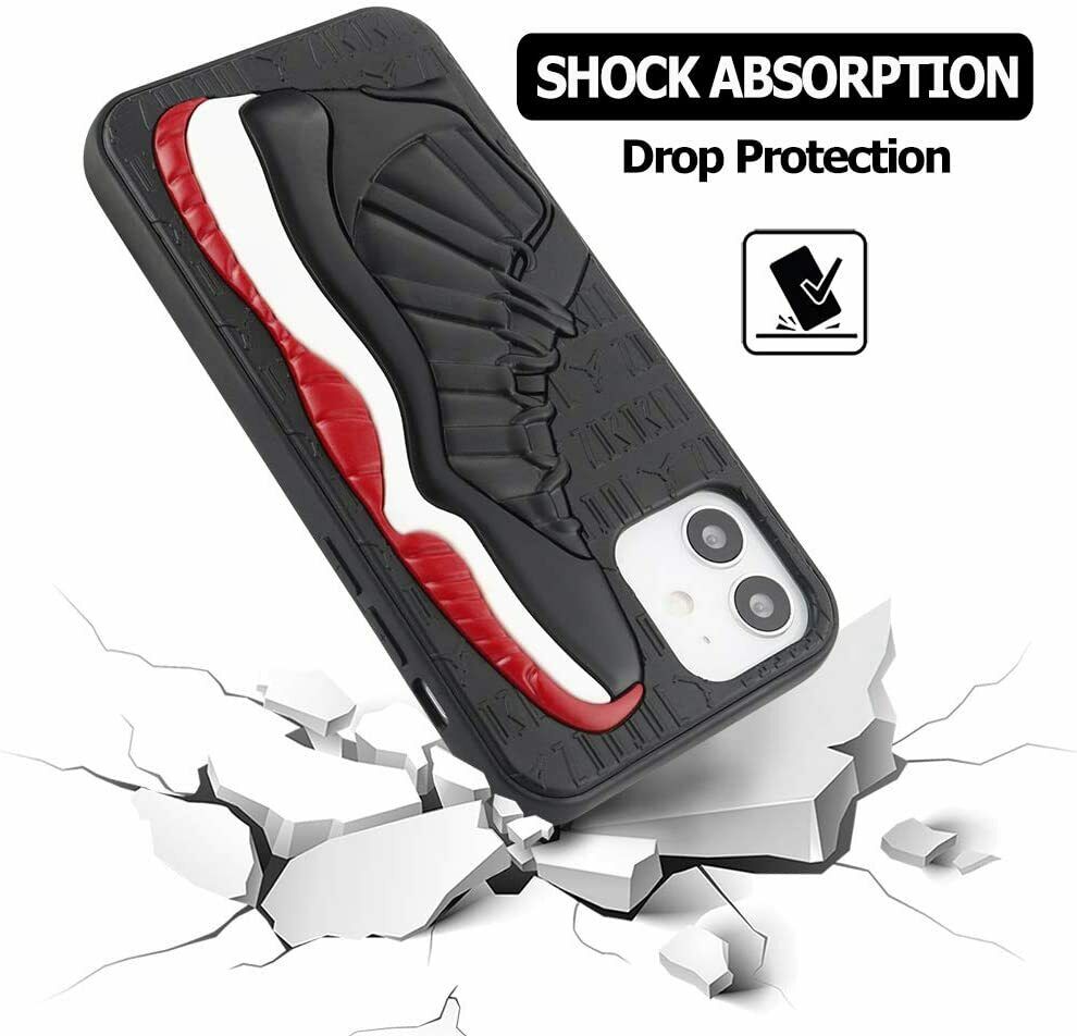 Bred 11 3D Sneaker Cell Phone Cases Full Protective Luxury Case for iPhone 11 12 13 pro max 12 mini 7 8 plus x xs xr
Bred 11 3D Sneaker Cell Phone Cases Full Protective Luxury Case for iPhone 11 12 13 pro max 12 mini 7 8 plus x xs xr