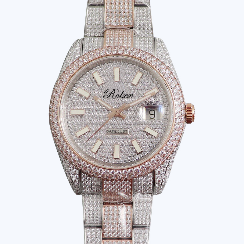 Fashion Full Diamond Mens Watch 40mm Sapphire Automatic Mechanical Watches Fully Studded With Diamonds Business Waterproof WristWatch Montre De Luxe Gifts, Customize
Fashion Full Diamond Mens Watch 40mm Sapphire Automatic Mechanical Watches Fully Studded With Diamonds Business Waterproof WristWatch Montre De Luxe Gifts, Customize