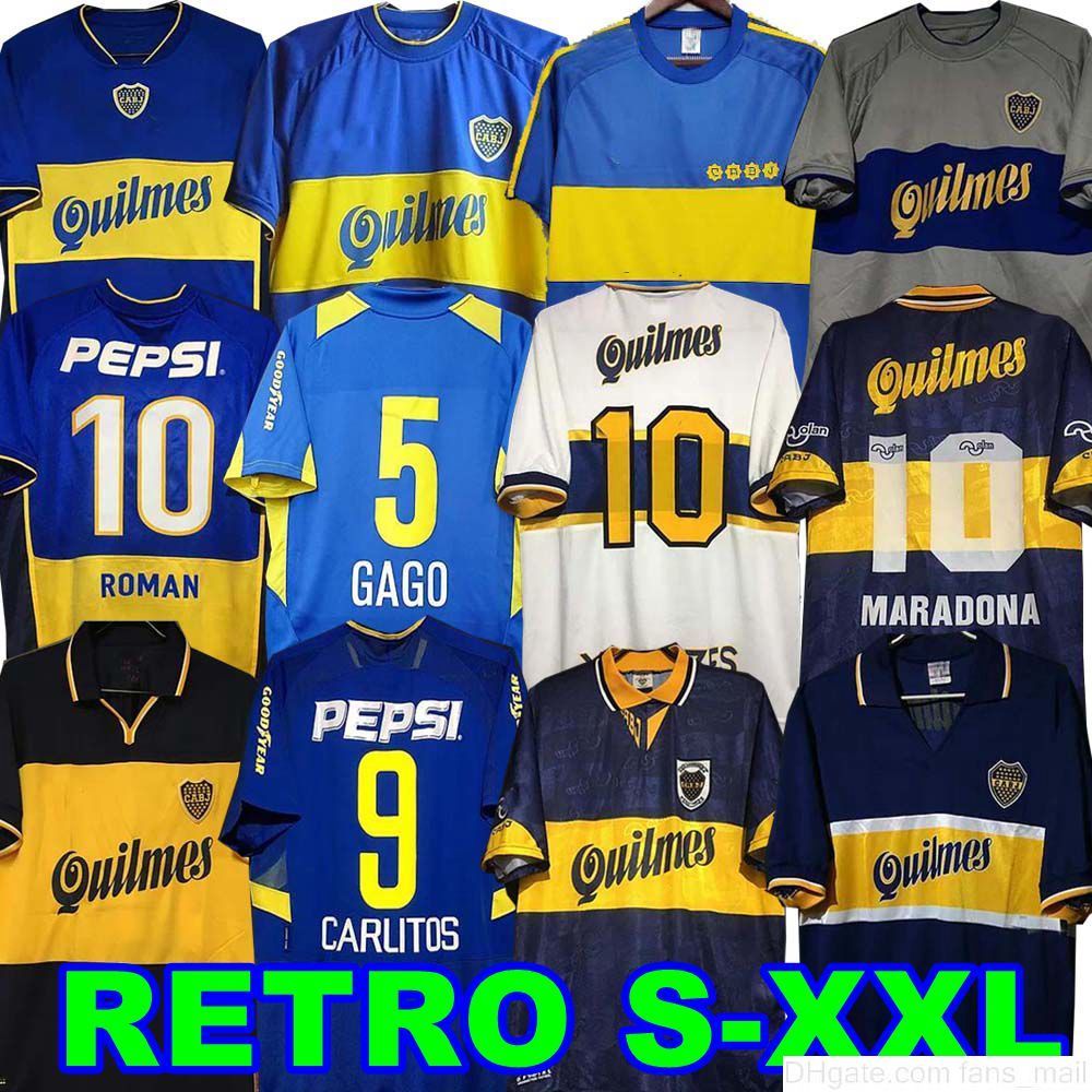 84 95 96 97 98 Boca Juniors Retro Soccer Jersey Maradona ROMAN Caniggia RIQUELME 1997 2002 PALERMO Football Shirt Uniforms Maillot Camiseta de, 1984 away
84 95 96 97 98 Boca Juniors Retro Soccer Jersey Maradona ROMAN Caniggia RIQUELME 1997 2002 PALERMO Football Shirt Uniforms Maillot Camiseta de, 1984 away