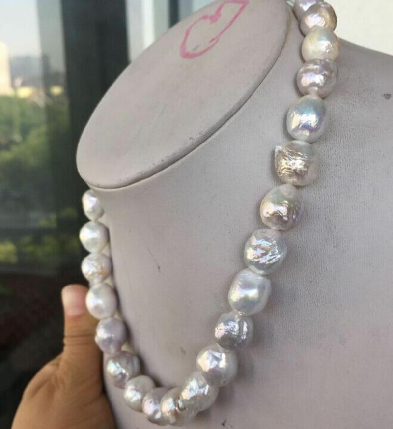 13-16MM WHITE BAROQUE PEARL NECKLACE Chains 
13-16MM WHITE BAROQUE PEARL NECKLACE Chains