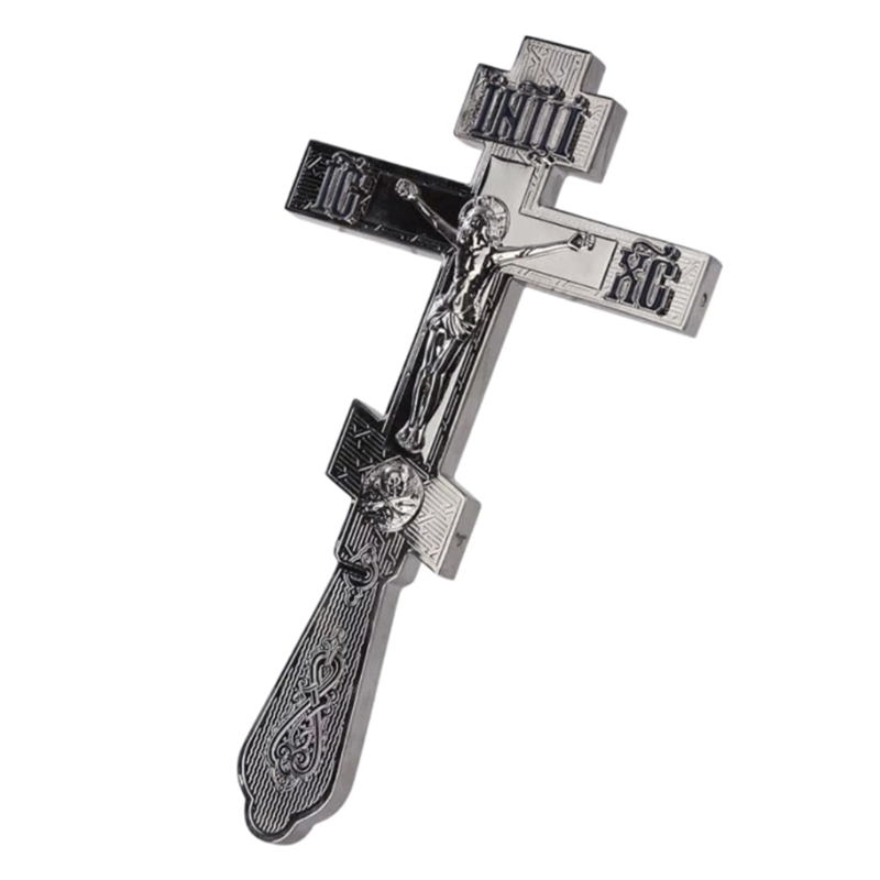 Christ Jesus crucifix suffering statue Orthodox hand Holding Catholic religious prayer Church decoration