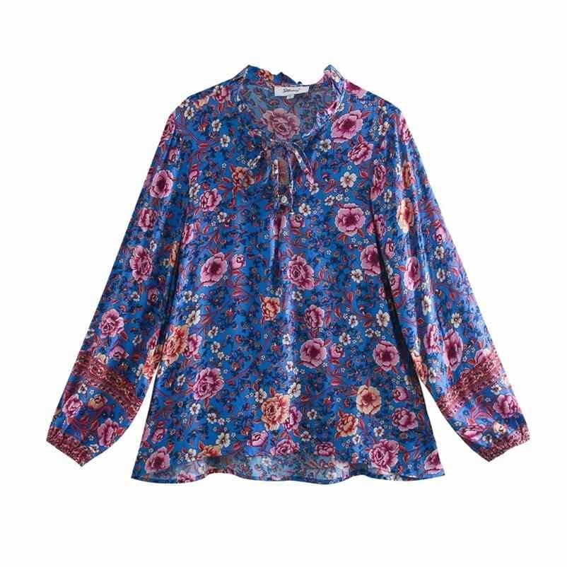 Women spring summer blouses shirt Ruffled lace vintage floral printed long sleeve Rayon shirts 210524, Green
Women spring summer blouses shirt Ruffled lace vintage floral printed long sleeve Rayon shirts 210524, Green