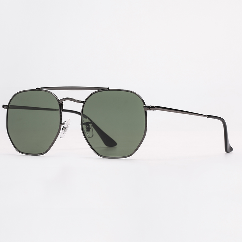Fashion Womens Sunglasses Mens Hexagonal Sunglasses Double Bridge Women Sun Glasses UV Glass Lenses with Leather Lase and QR Code 
Fashion Womens Sunglasses Mens Hexagonal Sunglasses Double Bridge Women Sun Glasses UV Glass Lenses with Leather Lase and QR Code