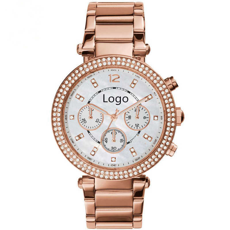 Hot selling double row diamond band women's watch fake three eye MK quartz, Silver
Hot selling double row diamond band women's watch fake three eye MK quartz, Silver