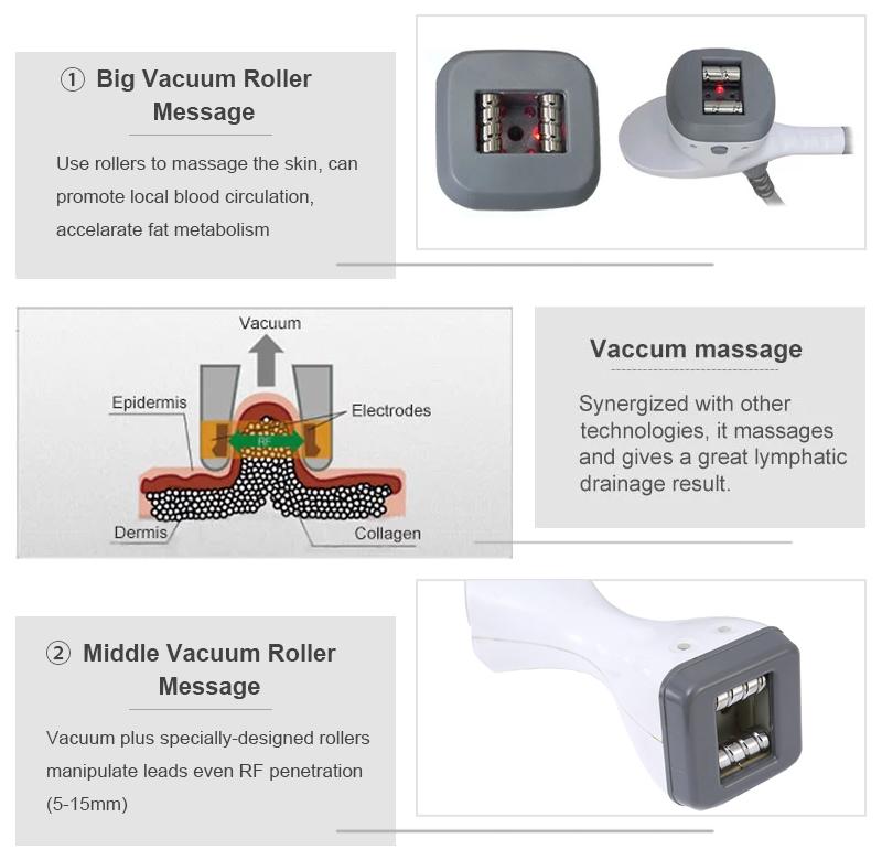 2021 Body Slim Roller Slimming Machine Vacuum RF Infared Light Radio Frequency Skin Tightening Machines Rolle Message