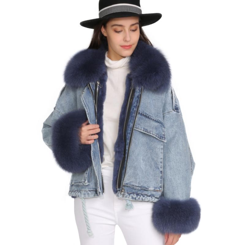 Women's Fur & Faux Women Winter Short Jacket Real Coat Parka Natural Collar Rex Lining Streetwear Thick Warm Denim, Black
Women's Fur & Faux Women Winter Short Jacket Real Coat Parka Natural Collar Rex Lining Streetwear Thick Warm Denim, Black