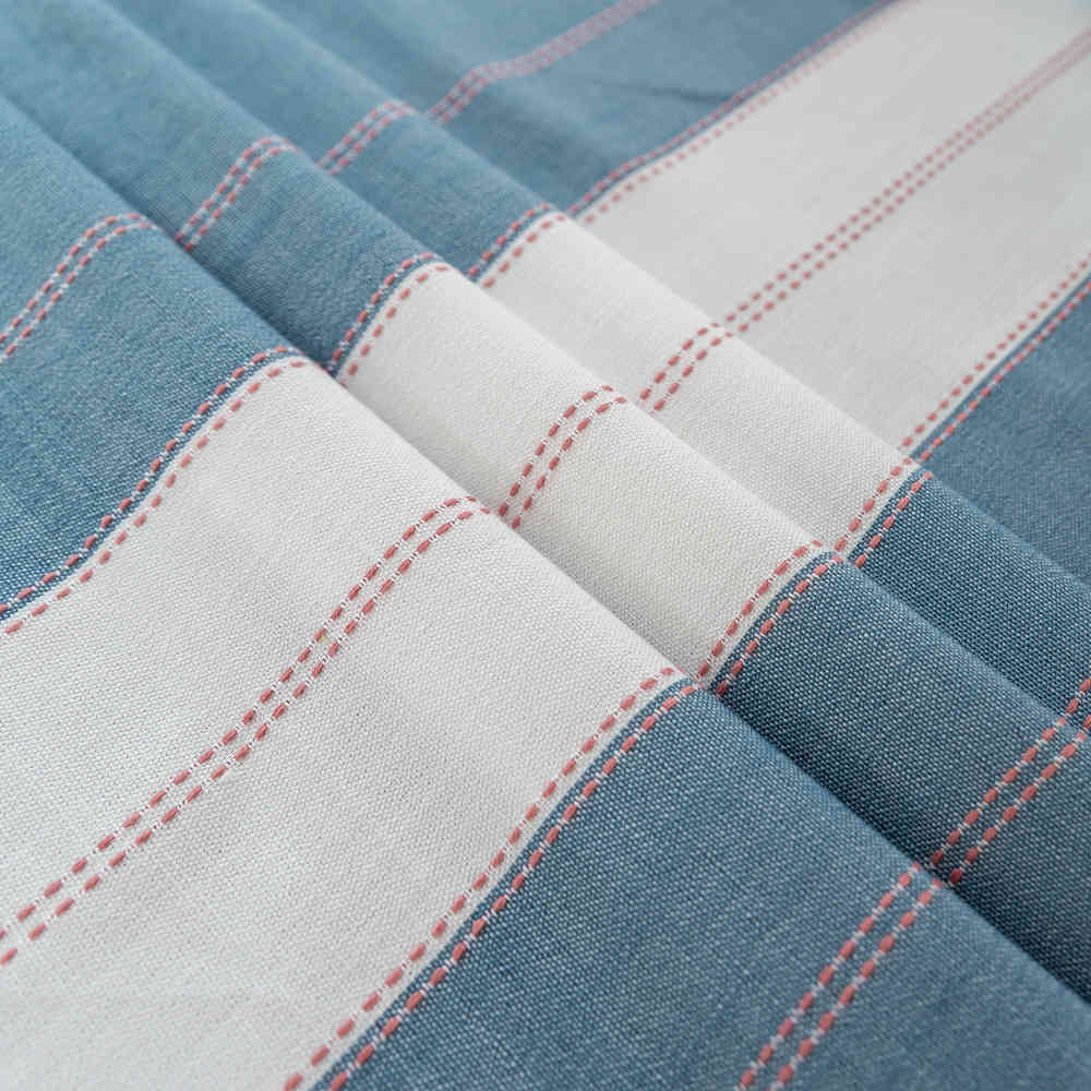 Home Decoration Simple Stitching Stripes Party Tassel Cotton Linen Tablecloth Home Textile Rectangle Dining Table Cover