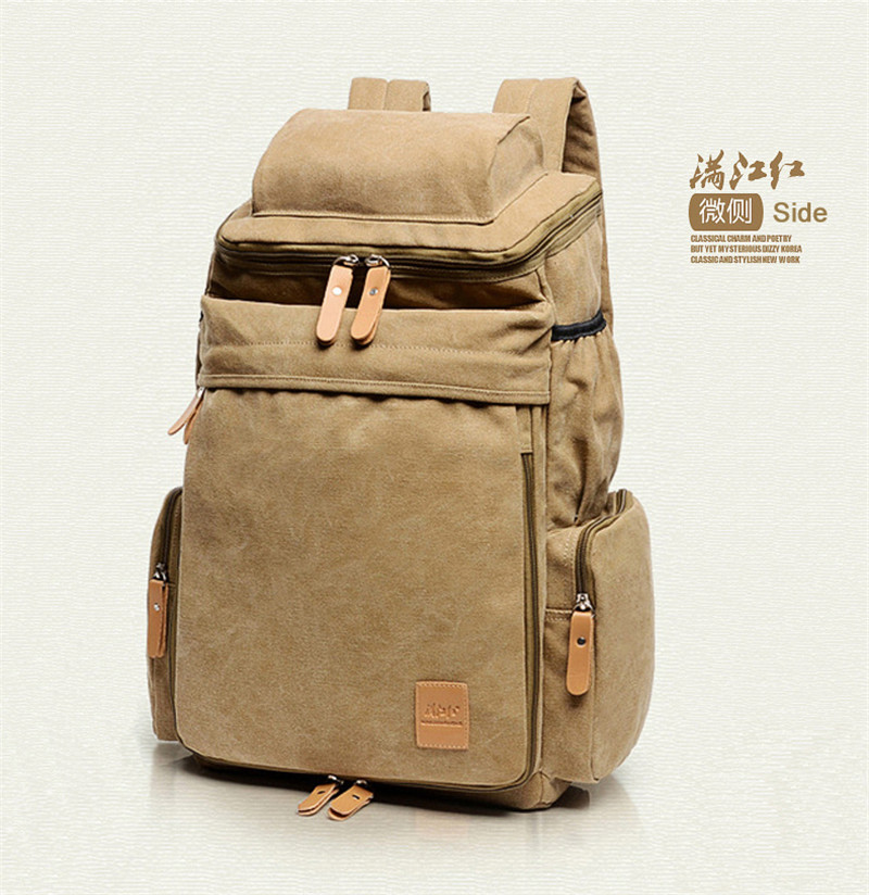 Canvas Fashion Men Backpack Canvas male School Bag Travel Backpack Rucksack
