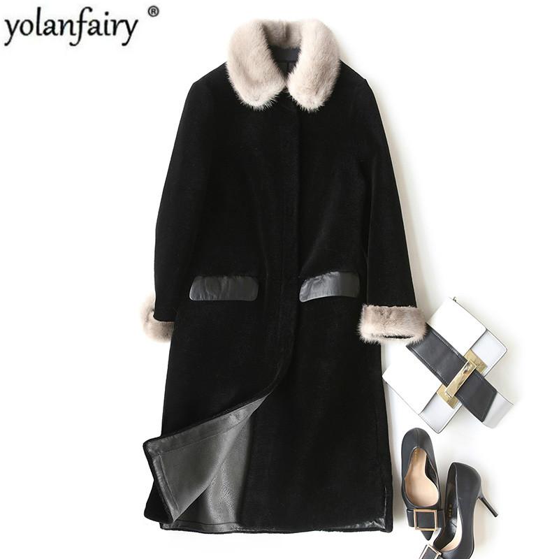 Women's Fur & Faux Real Coat Female Winter Women Clothes Mink Collar Long 100% Wool Jacket 2021 Abrigos Mujer KQN68288-5 KJ4939, Black
Women's Fur & Faux Real Coat Female Winter Women Clothes Mink Collar Long 100% Wool Jacket 2021 Abrigos Mujer KQN68288-5 KJ4939, Black