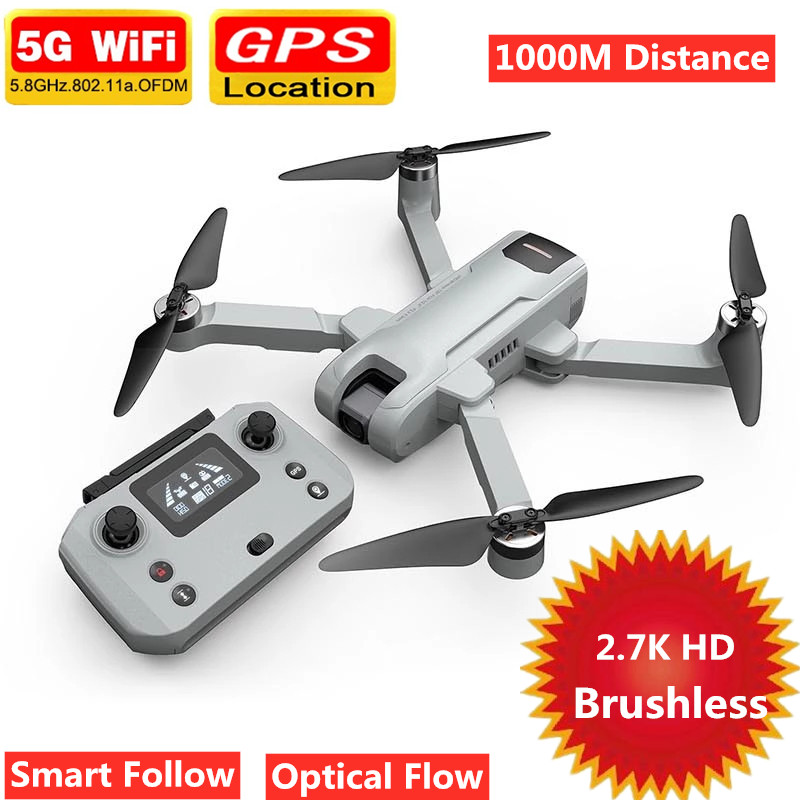 Professional Drone With 2.7K ESC Camera GPS Postion Smart Follow 1KM Brushless Motor RC Quadcopter Gift VS S137 GD91 Pro FX-9P, Gray
Professional Drone With 2.7K ESC Camera GPS Postion Smart Follow 1KM Brushless Motor RC Quadcopter Gift VS S137 GD91 Pro FX-9P, Gray