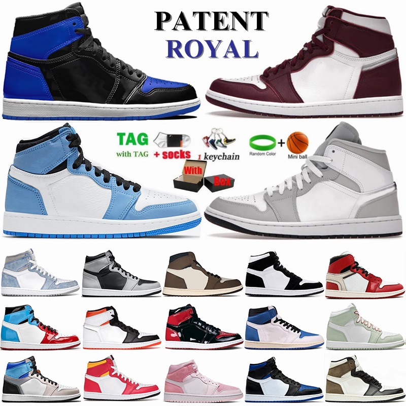 University Blue 1 Jumpman 1s Mens Basketball Shoes High OG Patent Royal Bordeaux Smoke Grey Pollen Dark Mocha Bred Mid Womens Sneakers Trainers With Box
University Blue 1 Jumpman 1s Mens Basketball Shoes High OG Patent Royal Bordeaux Smoke Grey Pollen Dark Mocha Bred Mid Womens Sneakers Trainers With Box