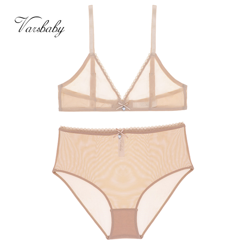 Varsbaby sexy high-waist panties transparent underwear unlined breathable yarn see-through bra set, Beige
Varsbaby sexy high-waist panties transparent underwear unlined breathable yarn see-through bra set, Beige