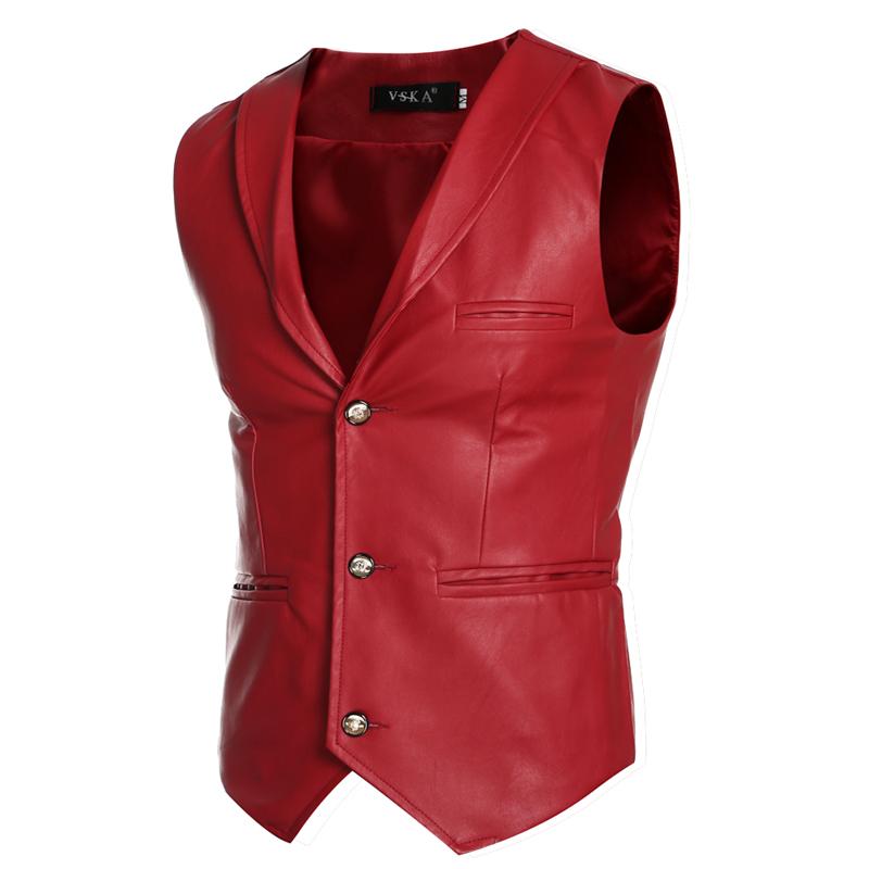 Men's Vests Autumn Spring Faux Leather Jacket Men Single Breasted V Neck Waistcoat Slim Fit Sleeveless Coat Hairstylist, Black
Men's Vests Autumn Spring Faux Leather Jacket Men Single Breasted V Neck Waistcoat Slim Fit Sleeveless Coat Hairstylist, Black