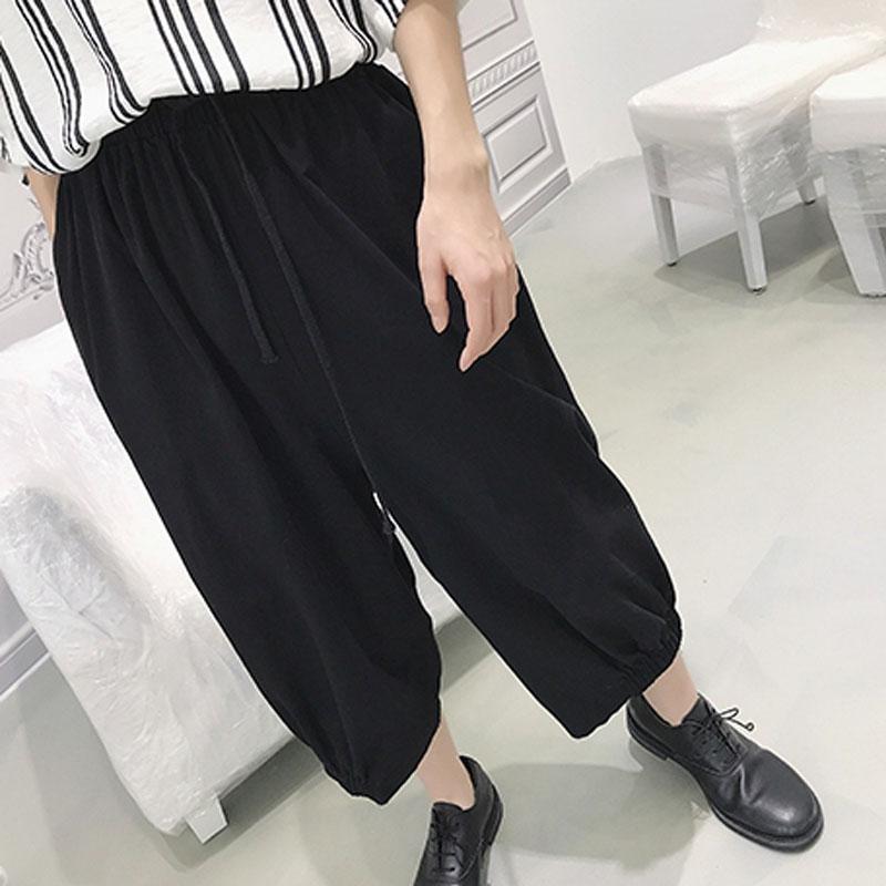 Men's Trousers Summer Loose Seven Minutes Casual Large Harem Young Yamamoto Style Pants, Black
Men's Trousers Summer Loose Seven Minutes Casual Large Harem Young Yamamoto Style Pants, Black