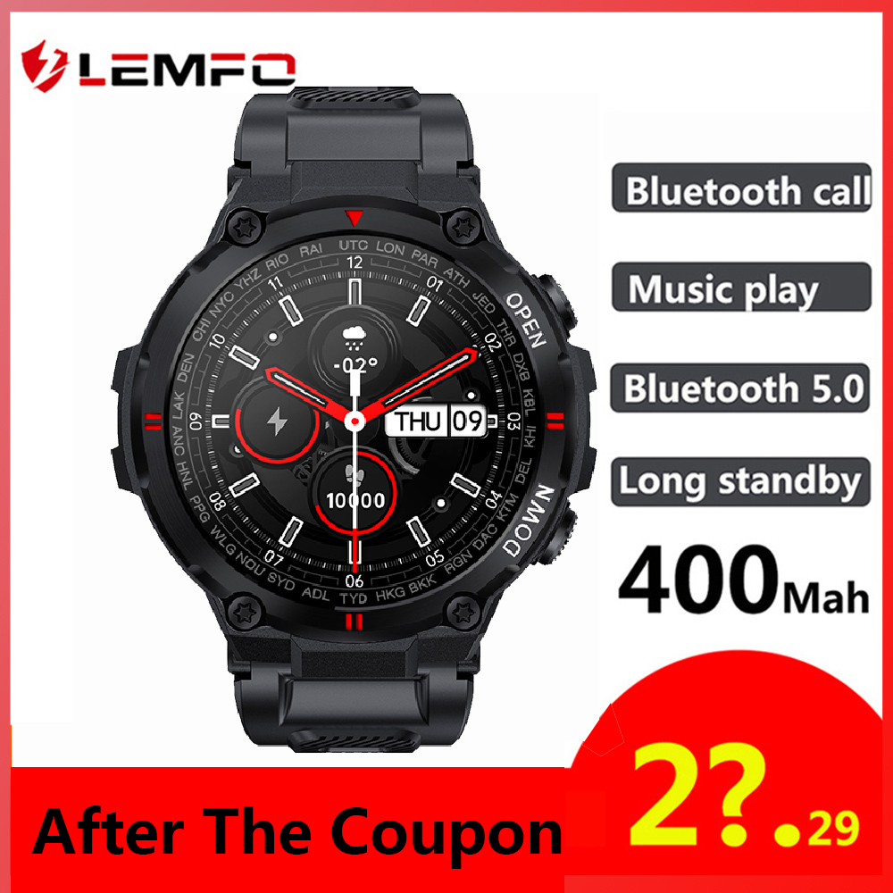 LEMFO K22 Smart Watch Men 400Mah Big Battery Music Play Fitness Tracker Bluetooth Call Sport Smartwatch 2021 Health Monitoring, Green
LEMFO K22 Smart Watch Men 400Mah Big Battery Music Play Fitness Tracker Bluetooth Call Sport Smartwatch 2021 Health Monitoring, Green