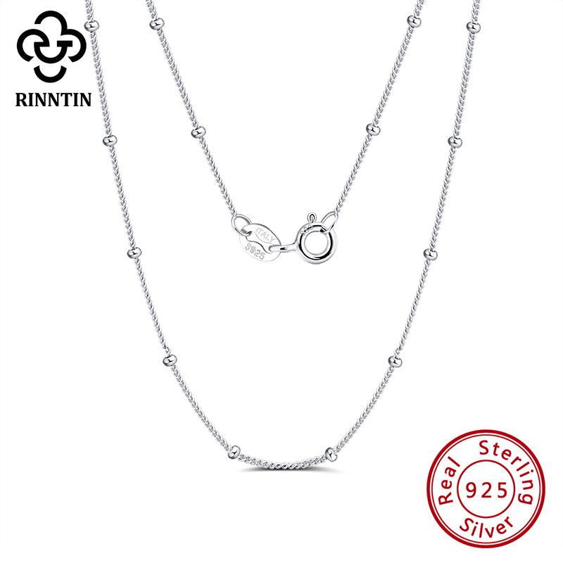 Rinntin 925 Sterling Silver Chain Necklace Side 2.0mm Ball Beads On Neck For Women Jewelry Elegant Ladies Decor SC22 Chains
Rinntin 925 Sterling Silver Chain Necklace Side 2.0mm Ball Beads On Neck For Women Jewelry Elegant Ladies Decor SC22 Chains