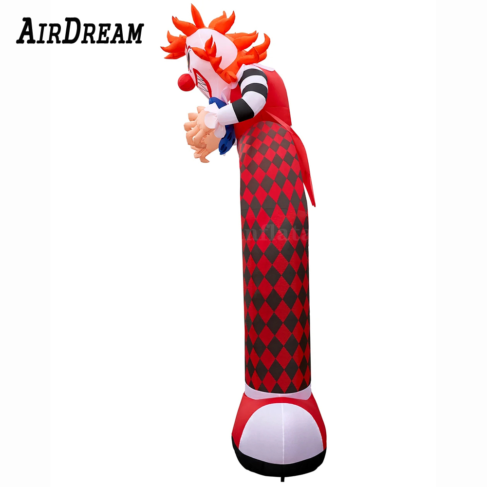 Free ship Outdoor Scary Halloween Inflatable Clown arch Archway Air Blown Clowns Tunnel Devil Door For Entrance Decoration