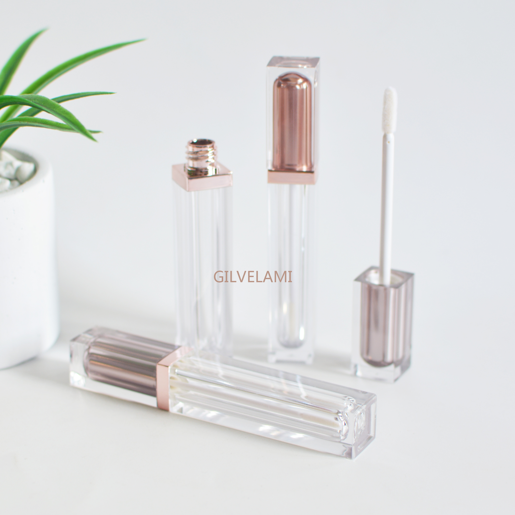 7ml Rose Gold Mini Lip Gloss Bottles Empty Cosmetic Lipgloss Tubes Packaging Square Crystal Vials Wholesale
7ml Rose Gold Mini Lip Gloss Bottles Empty Cosmetic Lipgloss Tubes Packaging Square Crystal Vials Wholesale