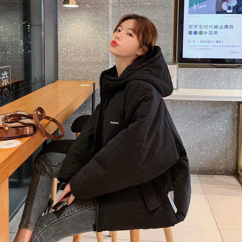 Guilantu Winter Down Jacket Women Hooded Coat Female Thick Cotton Padded Ladies Overcoat Plus Size Casual Loose Parka Mujer 211011