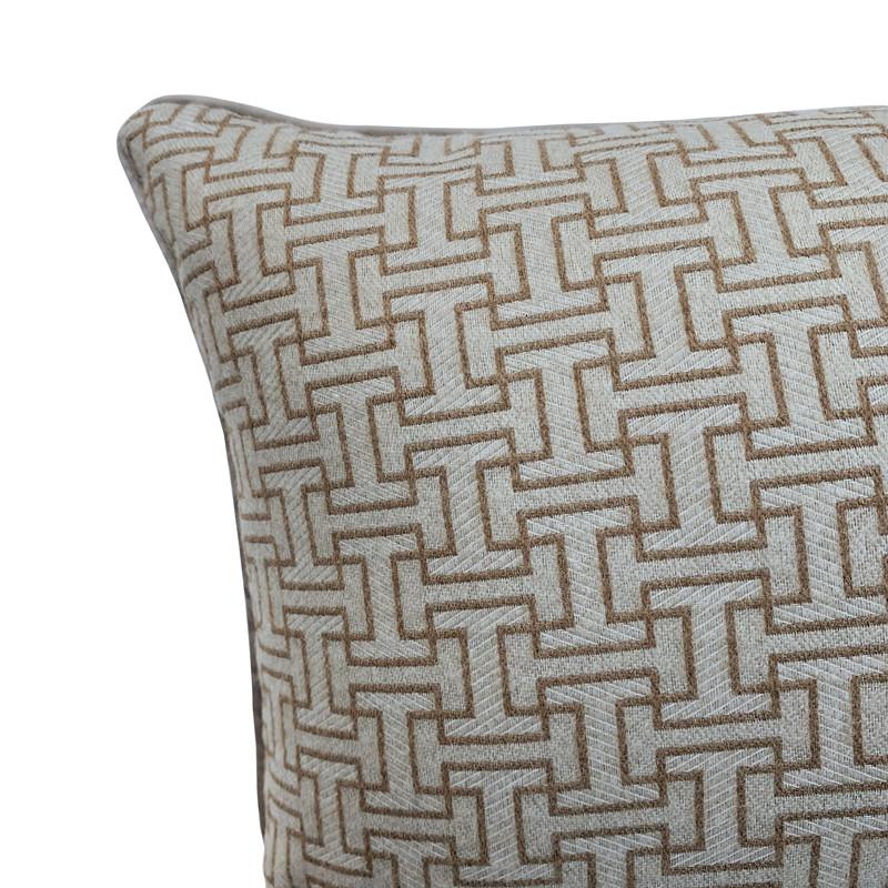 Fashion Classical Geometric Beige Woven Maze Pipping Home Decor Lumbar Pillows Soft Waist Designer Cushion Cover 30x50cm CushionD4574105