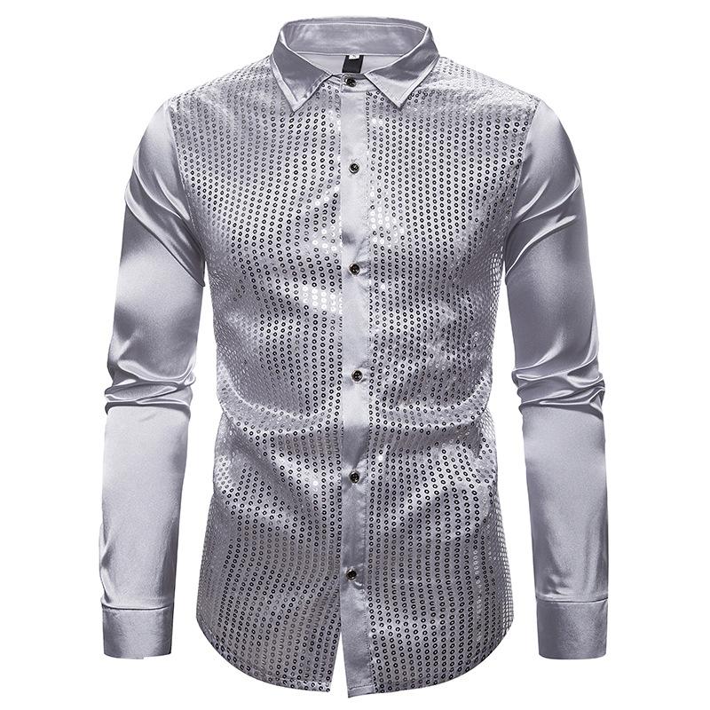 Men's Casual Shirts Mens Sequin Dress Long Sleeve Button Up Shirt Men 70s Disco Party Costume Prom Wedding Tuxedo Male Camisa Hombre, Black
Men's Casual Shirts Mens Sequin Dress Long Sleeve Button Up Shirt Men 70s Disco Party Costume Prom Wedding Tuxedo Male Camisa Hombre, Black