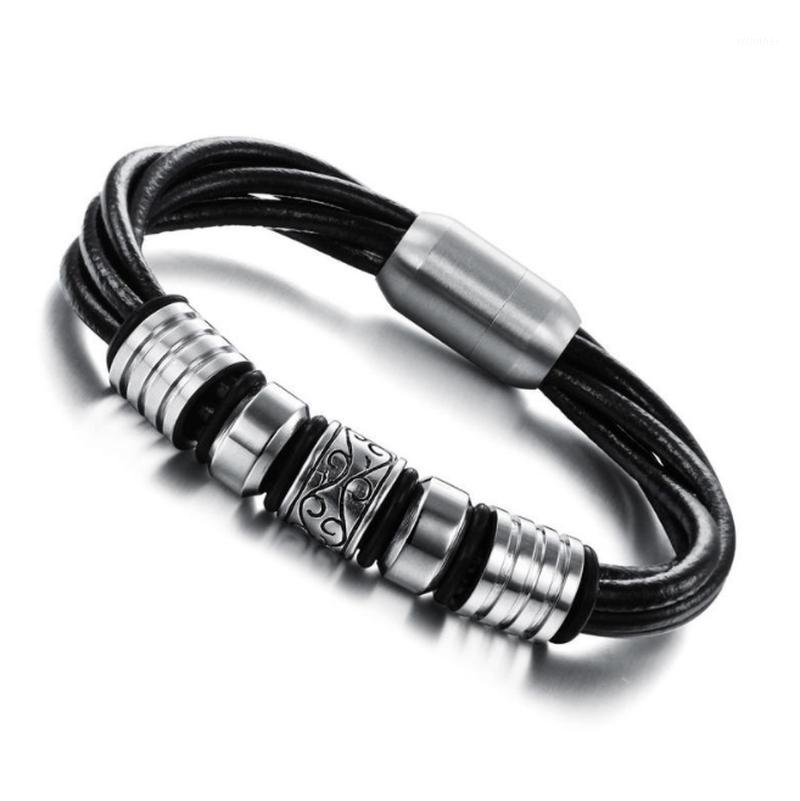 Bangle Fashion Simple Multi-Layer Leather Braided Metal Magnetic Buckle Bracelet Men's Trendy Casual Party Jewelry Gifts
Bangle Fashion Simple Multi-Layer Leather Braided Metal Magnetic Buckle Bracelet Men's Trendy Casual Party Jewelry Gifts