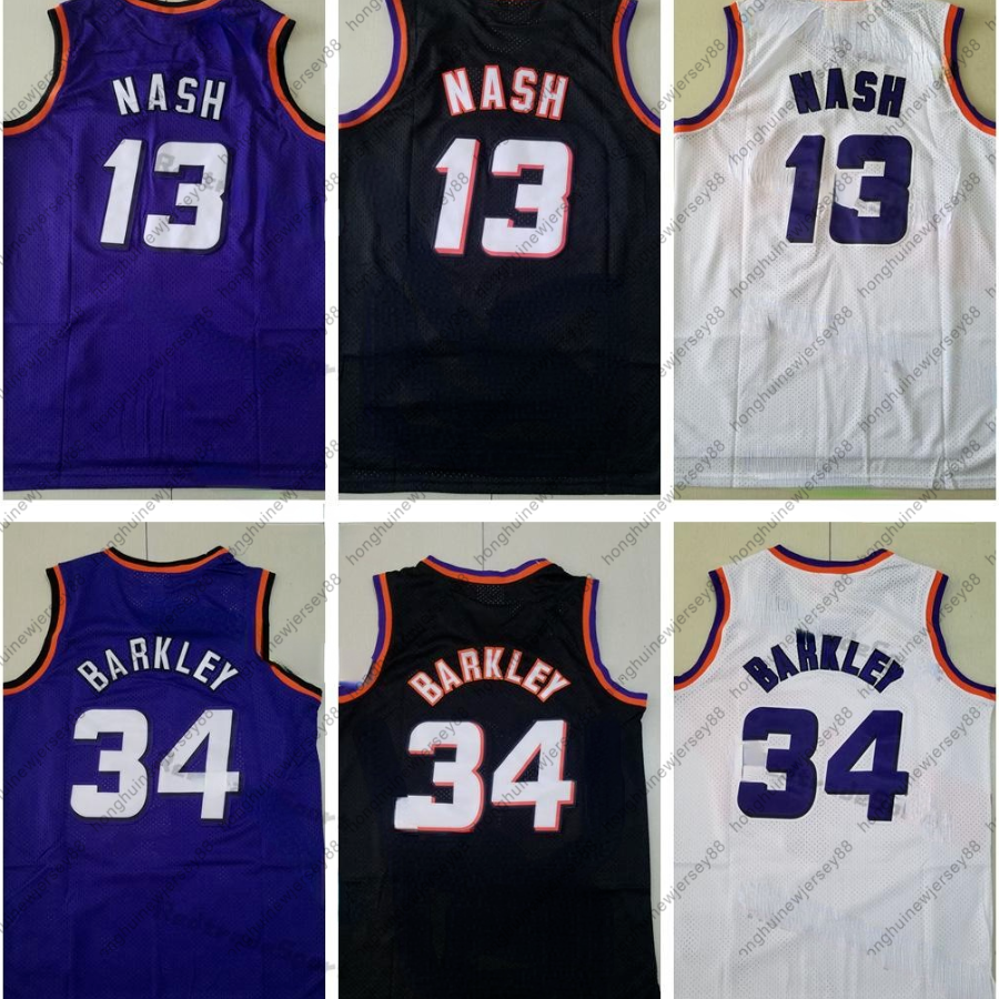 Vintage 1996 -97 Basketball Jerseys Purple Black White 13 Steve Nash 34 Charles Barkley 1992 Mens Stitched Shirts, Black13
Vintage 1996 -97 Basketball Jerseys Purple Black White 13 Steve Nash 34 Charles Barkley 1992 Mens Stitched Shirts, Black13