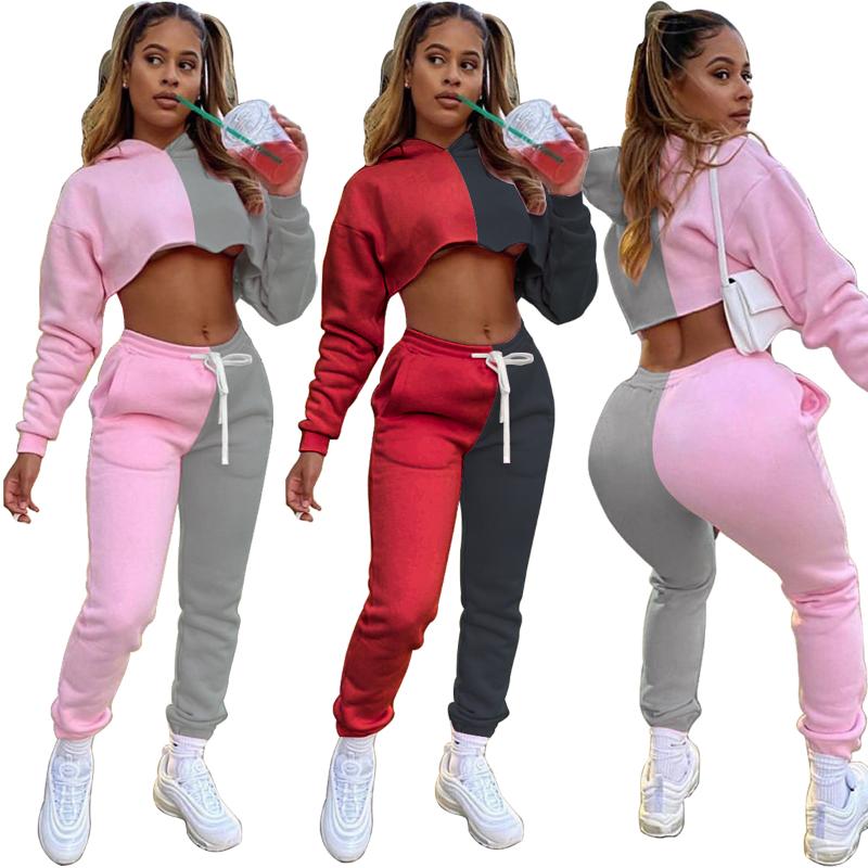 Running Sets Casual Women Color Block Two Pieces Sportswear Long Sleeve Cropped Hoodies+Jogger Sweatpants Female Tracksuit XXL, Black;blue
Running Sets Casual Women Color Block Two Pieces Sportswear Long Sleeve Cropped Hoodies+Jogger Sweatpants Female Tracksuit XXL, Black;blue