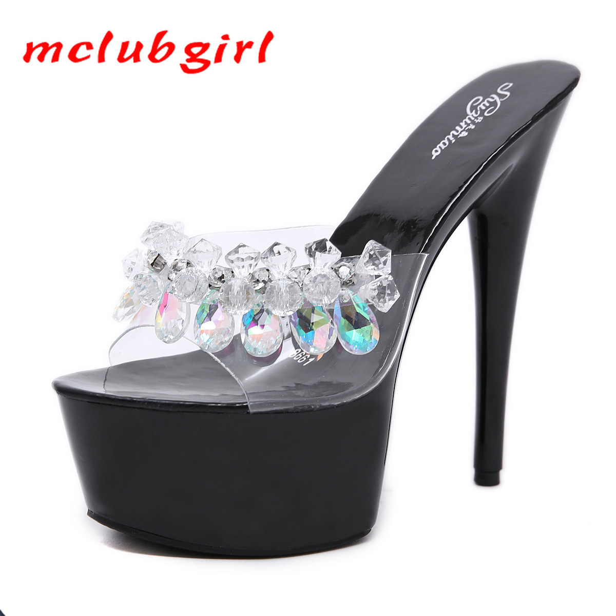 Mclubgirl Glass Nightclubs Fun Female Shoes Waterproof Platform Roman Fish Mouth Ladies Super High-heeled Sandals LFD 210507, Black
Mclubgirl Glass Nightclubs Fun Female Shoes Waterproof Platform Roman Fish Mouth Ladies Super High-heeled Sandals LFD 210507, Black