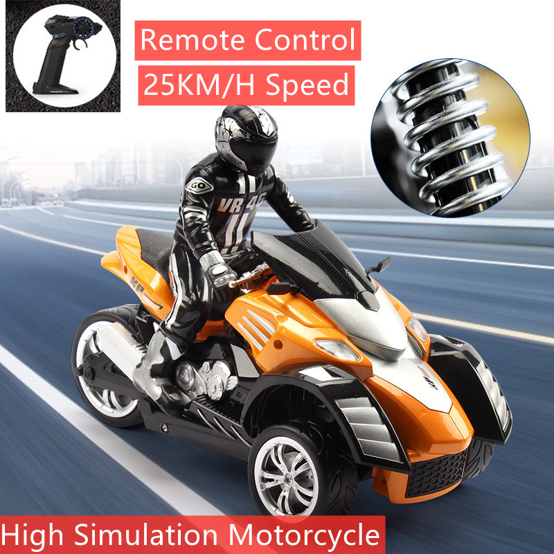 Newest 25KM/H High Speed High Simulation RC Motorcycle Remote Control Motorbike Drift Car With Flash Led Light Tire Rotation Toy
Newest 25KM/H High Speed High Simulation RC Motorcycle Remote Control Motorbike Drift Car With Flash Led Light Tire Rotation Toy