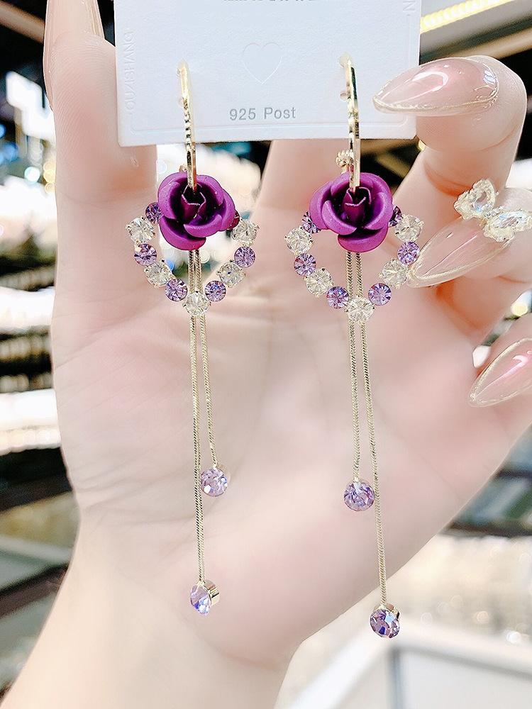 Dangle & Chandelier 2021 Trend Elegant Purple Flowers Long Tassel Women's Earrings High Quality Vintage Hanging Teen Women Jewelry, Silver
Dangle & Chandelier 2021 Trend Elegant Purple Flowers Long Tassel Women's Earrings High Quality Vintage Hanging Teen Women Jewelry, Silver