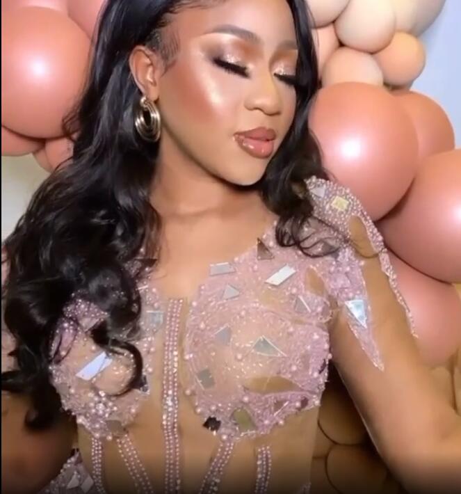 Plus Size Arabic Aso Ebi Luxurious Sparkly Mermaid Prom Dresses Beaded Crystals Sheer Neck Evening Formal Party Second Reception Gowns ZJ422