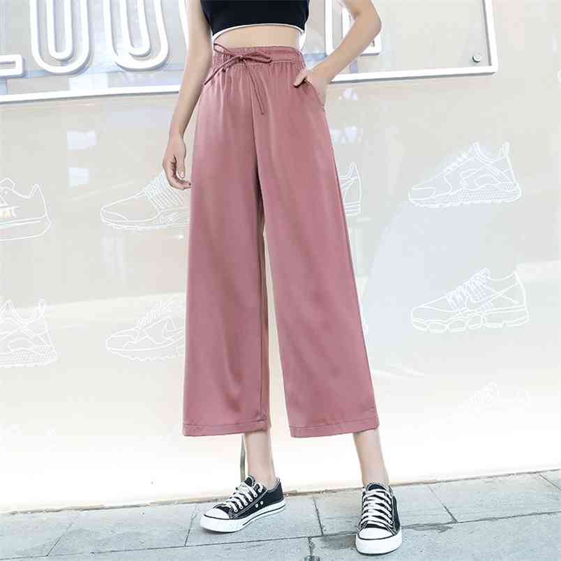 Women Summer Thin Knit Loose Trousers Black Wide Leg Pants Ankle Length Quick Dry Casual Lace Up Plus Size 210604, Green
Women Summer Thin Knit Loose Trousers Black Wide Leg Pants Ankle Length Quick Dry Casual Lace Up Plus Size 210604, Green