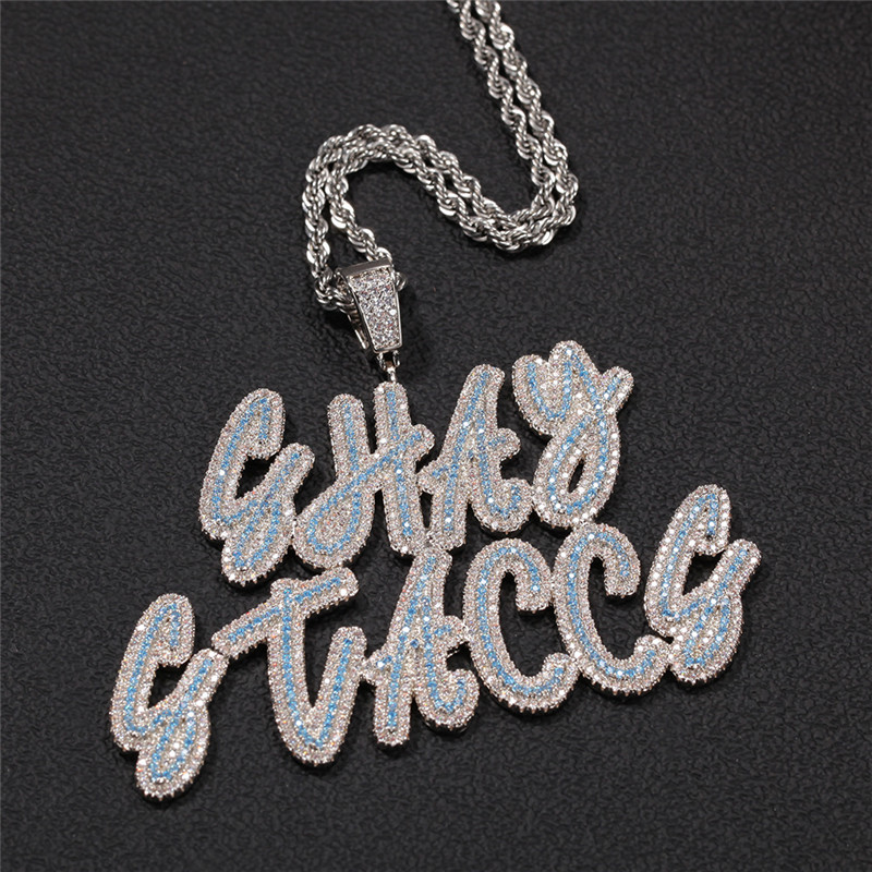 Hotsale Hip Hop Custom Name Letter Pendant Necklace With Free 24inch Rope Chain Gold Silver Bling Zirconia Men Pendant Jewelry
Hotsale Hip Hop Custom Name Letter Pendant Necklace With Free 24inch Rope Chain Gold Silver Bling Zirconia Men Pendant Jewelry