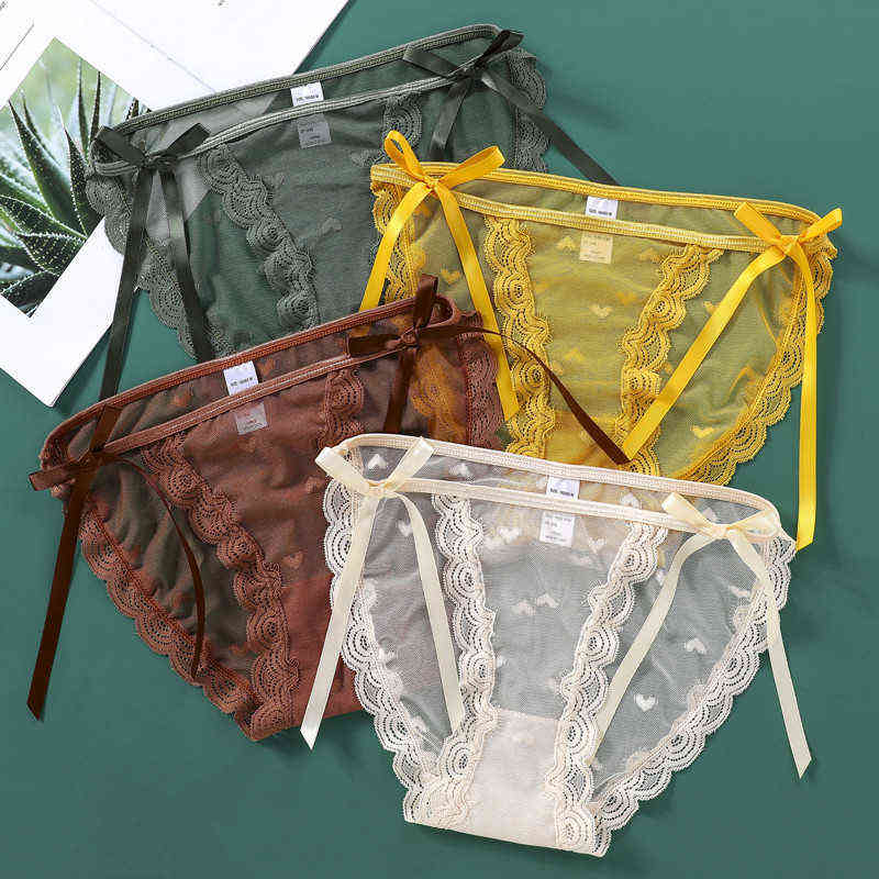 Women Sexy Lace Panties Temptation Low-waist Underpant Breathable Soft Lingerie Female Transparent Hollow Underwear Female 211109, White green black 
Women Sexy Lace Panties Temptation Low-waist Underpant Breathable Soft Lingerie Female Transparent Hollow Underwear Female 211109, White green black