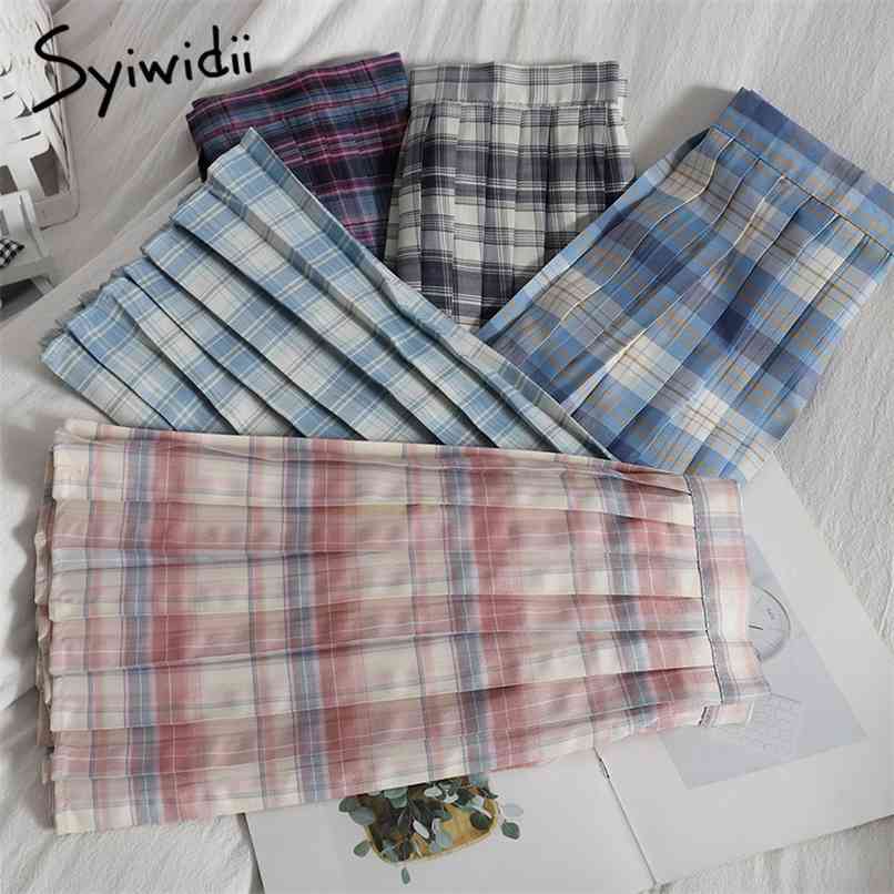 High Waist Pink Purple Plaid Mini Skirts Women Zipper A-Line Casual Summer Clothing Korean Fashion Pleated 210607
High Waist Pink Purple Plaid Mini Skirts Women Zipper A-Line Casual Summer Clothing Korean Fashion Pleated 210607