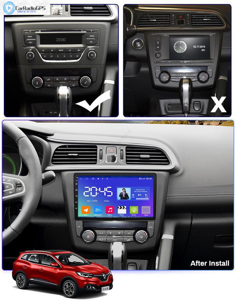 Car Dvd Player for Renault KADJAR 2016-2018 Capative Screen GPS NAVIGATION 10 Inch Android 10 CARPLAY Mirror Link Support Digital Tv