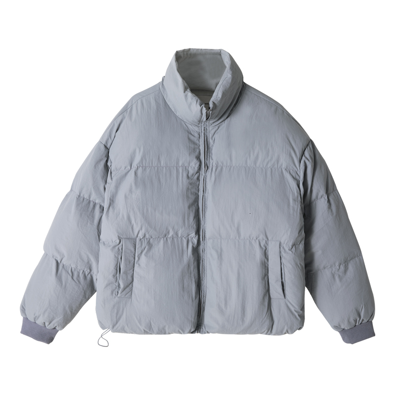 IEFB Men's Short Thick Cotton Padded Jacket Loose Casual Stand Collar Streetwear Fashion Winter Coat For Male Elastic Hem 9A478 210524